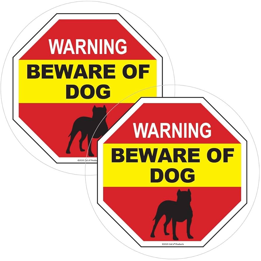 BEWARE OF DOG・PLEASE CURB YOUR DOG サイン2枚 PLEASE CURB YOUR DOG SIGN (7X10,WHITE,ALUMINUM) -REF24-1027